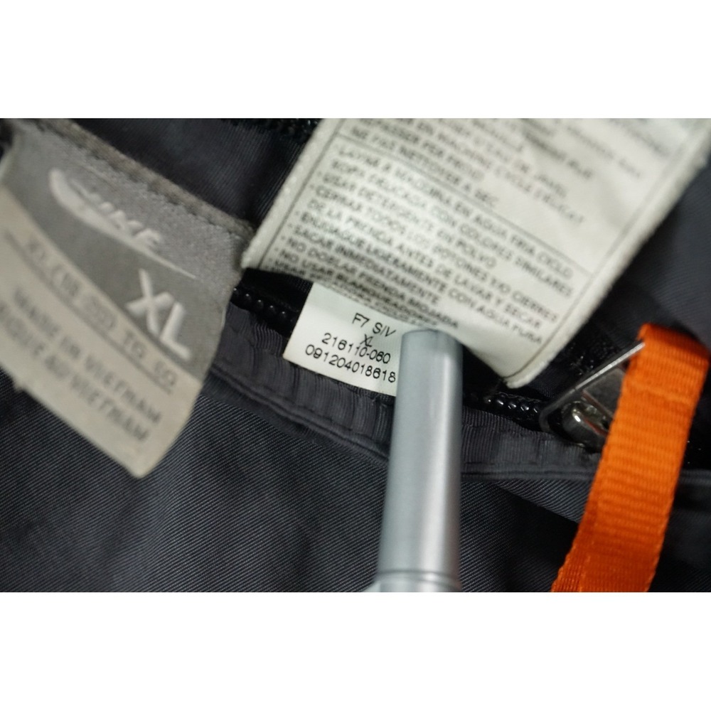 Vintage Nike Y2K 90s Reversible Fleece Lined‎ Jacket Coat Gray Orange Mens Small - Picture 13 of 13